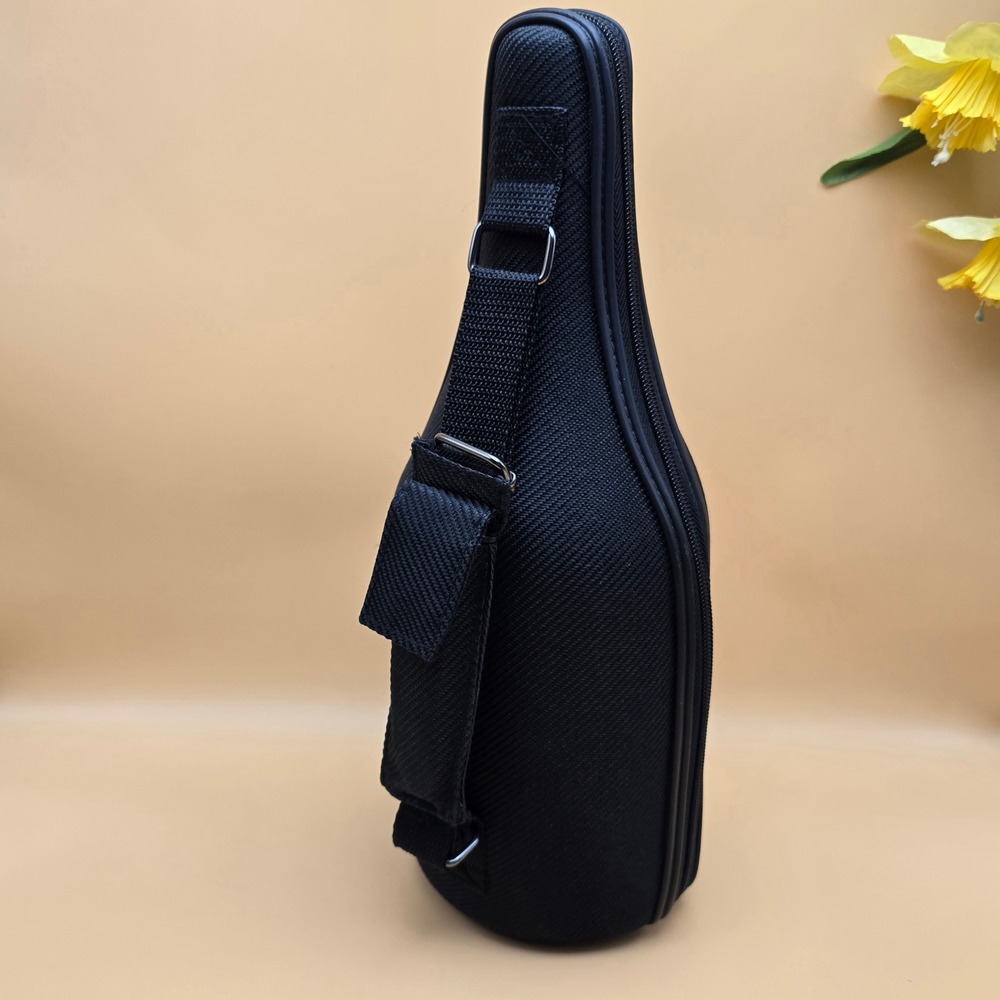 CaddyO Products Wine Bottle‎ Carrier Bag Zipper Black Nylon with Corkscrew NWOT